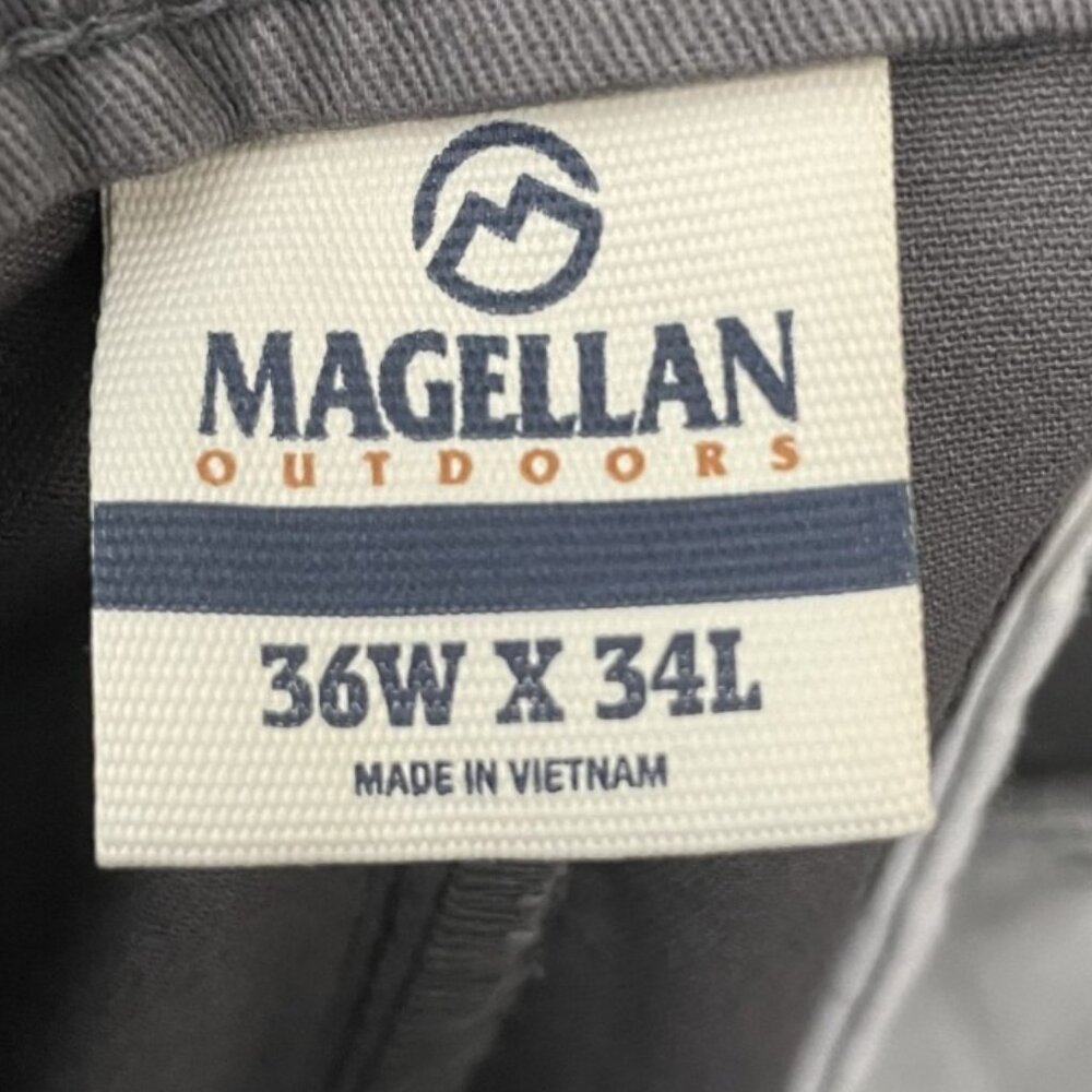 Magellan Outdoors Men’s Gray Pants Size 36W x 34L Pockets Button - Picture 11 of 12